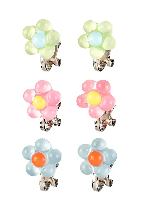 Oorclipjes Corina (blauw groen roze) | Souza
