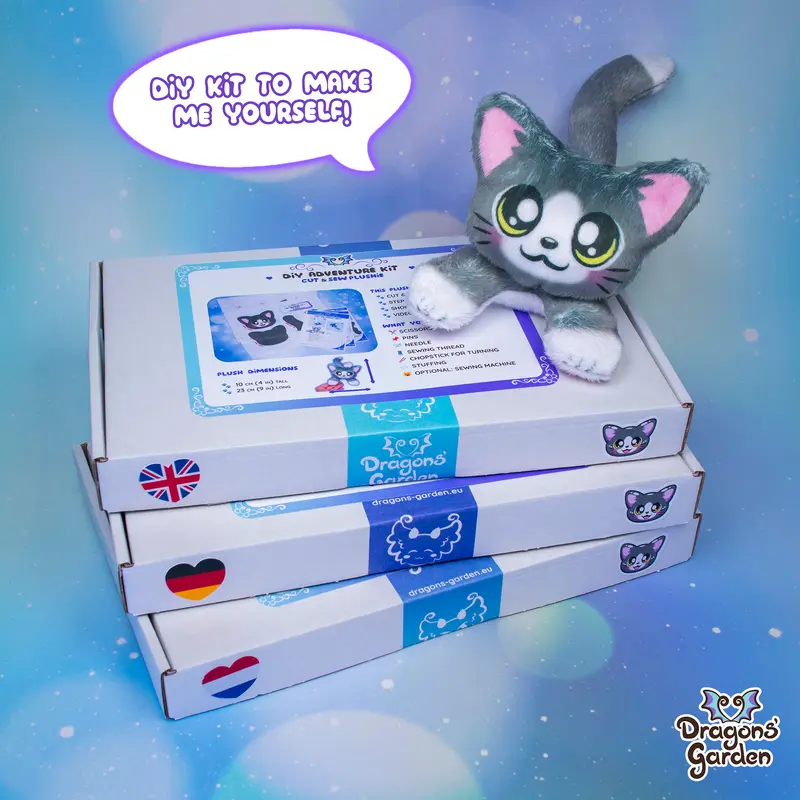Oreo the Tuxedo Kitty | Cut & Sew DIY Kit