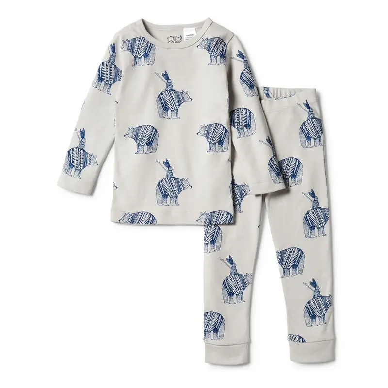 Organic longsleeve pyjama little adventurers Wilson & Frenchy