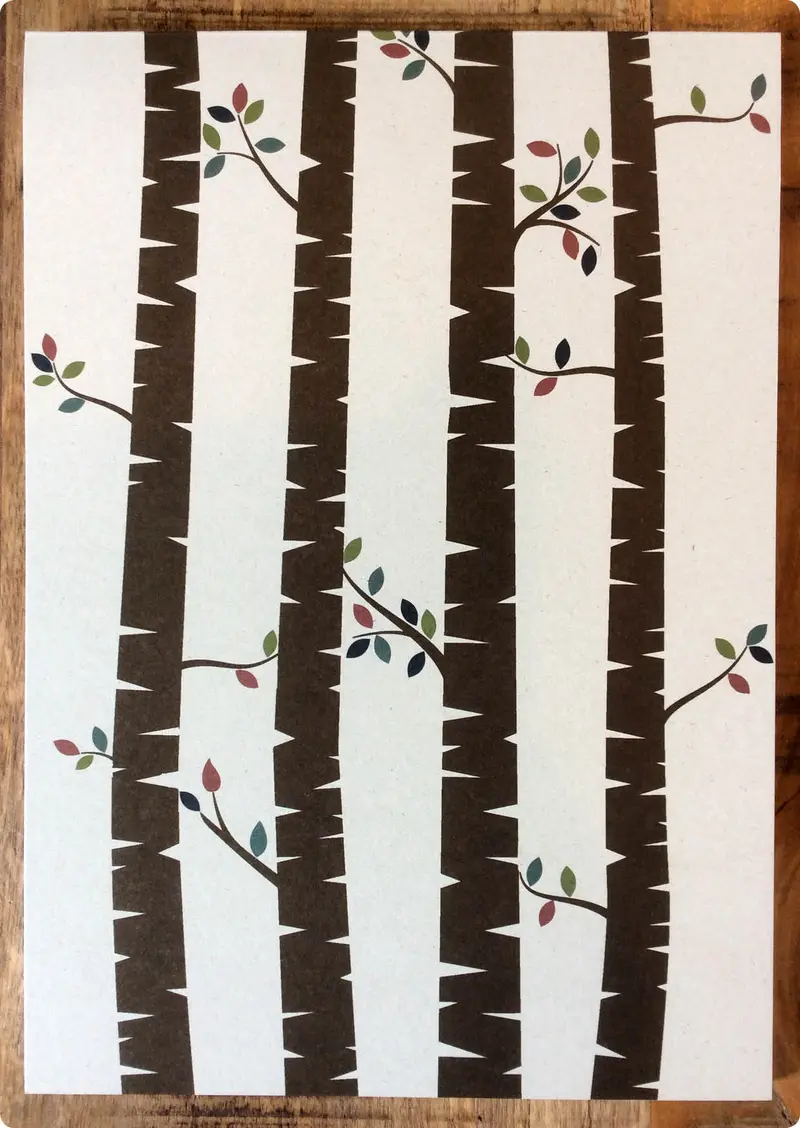 Organic schrijfblok A4 met boomprint – Zintenz Organic Cards
