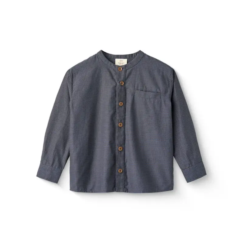 Overhemd top - Biologisch katoen - Navy check - Copenhagen Colors
