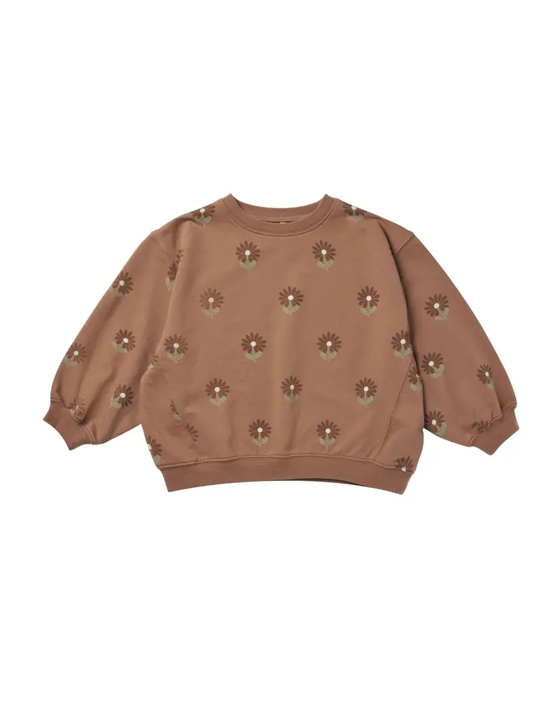 Oversized crew sweatshirt sunflower Rylee & Cru