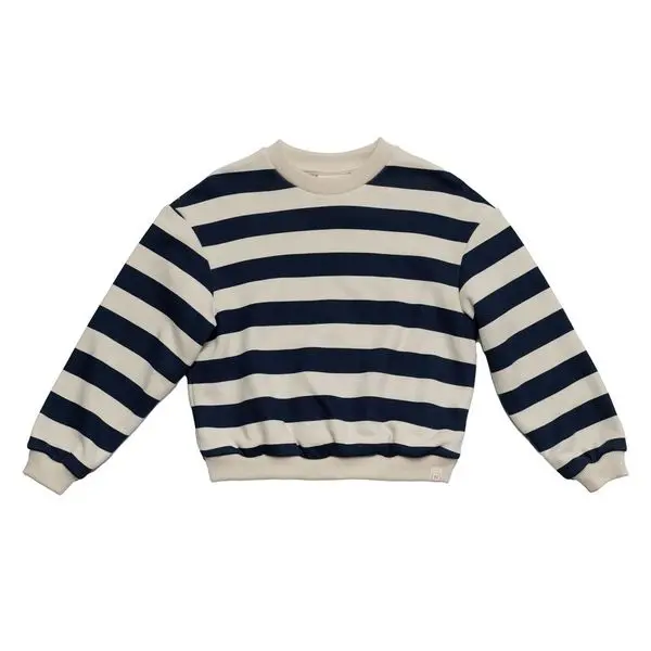 Oversized sweater navy stripe Navy Natural