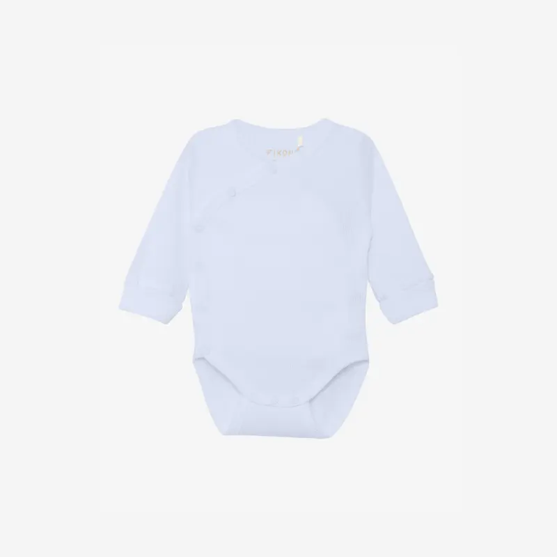 Overslagromper - Biologisch katoen - Wrap Body Long Sleeve - Arctic Ice - GOTS - Fixoni