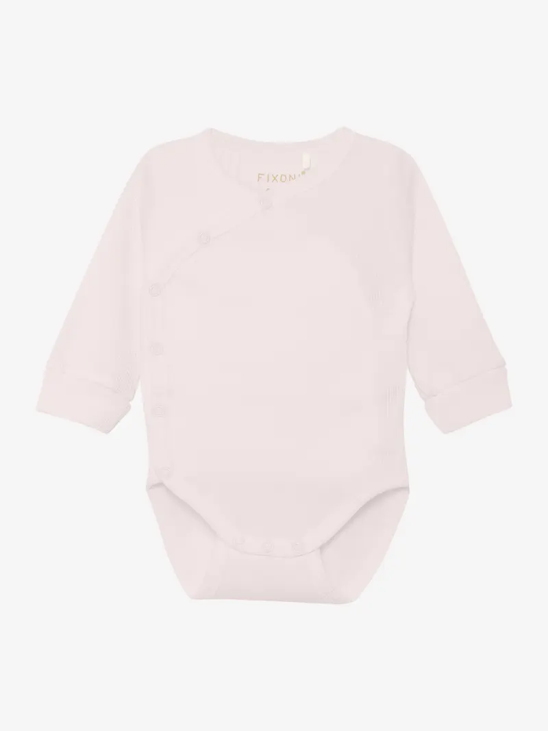 Overslagromper - Biologisch katoen - Wrap Body Long Sleeve - Hushed Violet - GOTS - Fixoni
