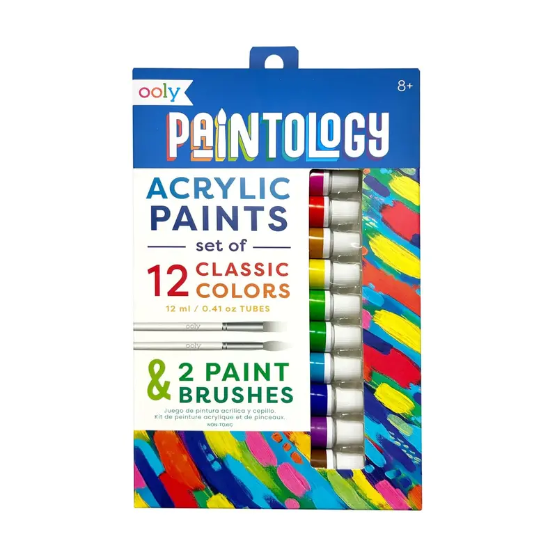 Paintology Acryl Verf met 2 kwastjes | Ooly
