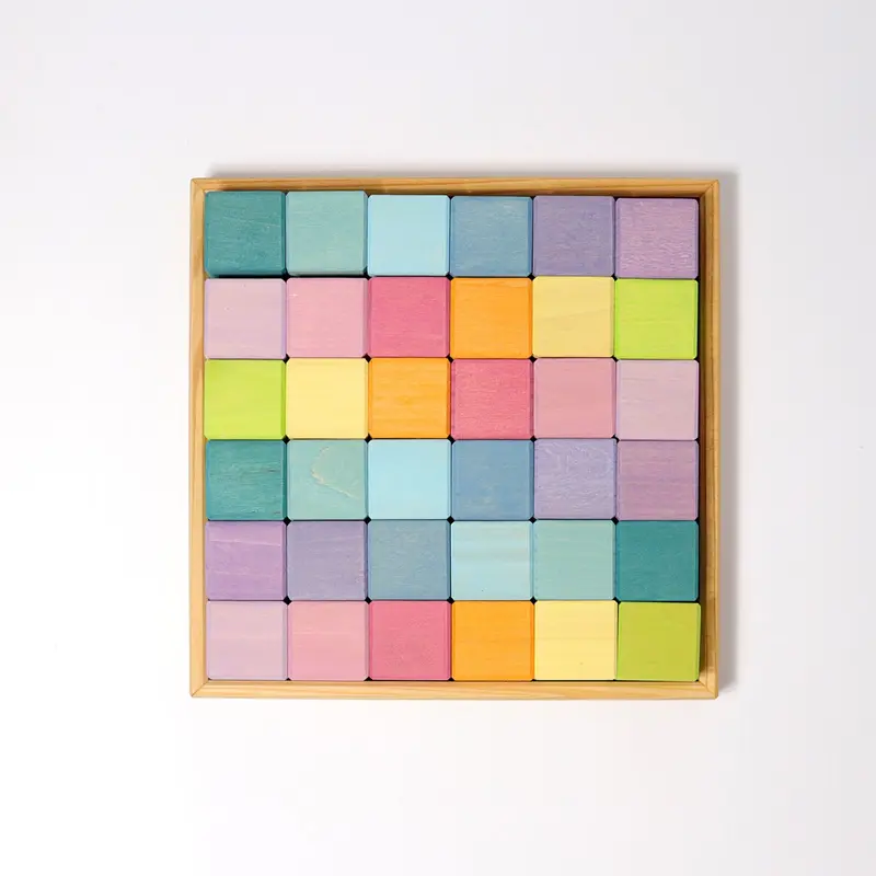 Pastel Mozaïek Blokkenset | Grimms