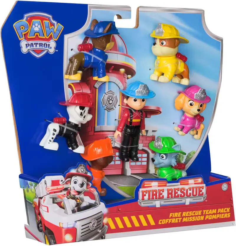 Paw Patrol Brandweer Figuren - Fire Rescue 7 stuks Gift Pack