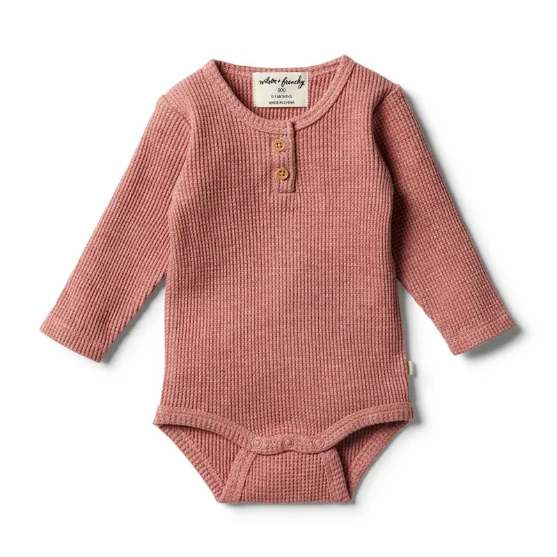 Peachy waffle romper Wilson & Frenchy