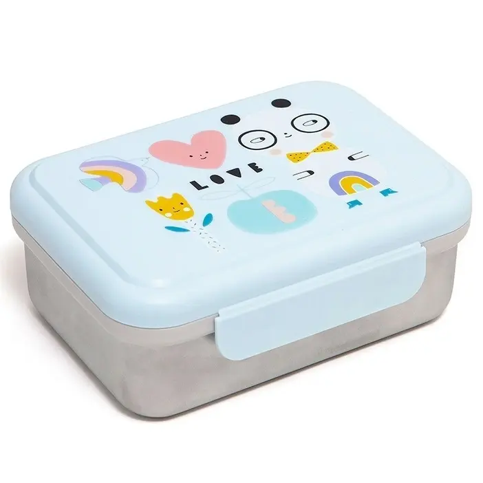 Petit Monkey broodtrommel RVS panda love
