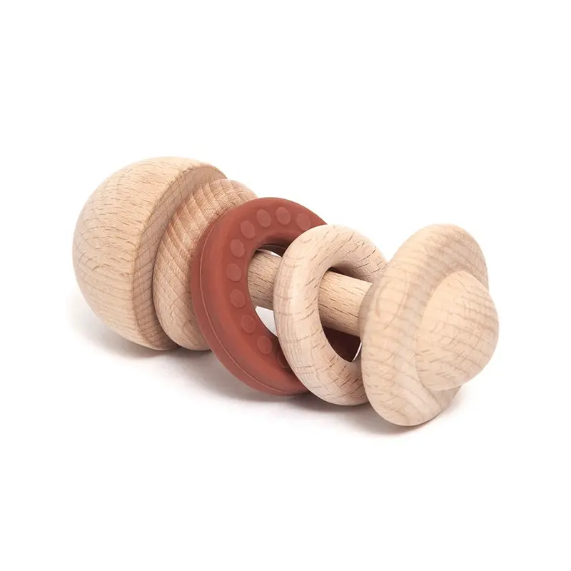 Petit Monkey houten rammelaar backed clay 0 jr+