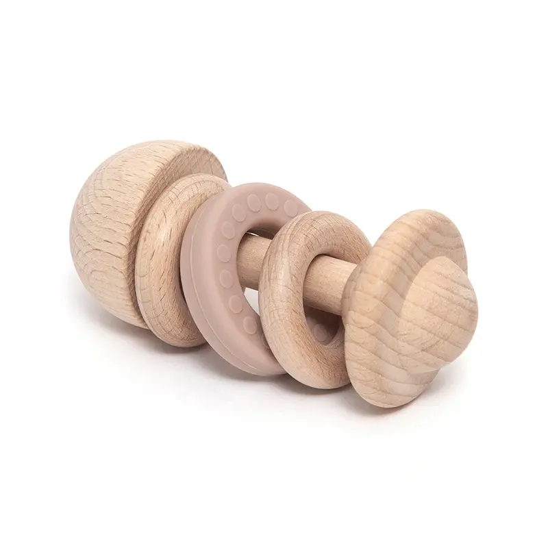 Petit Monkey houten rammelaar pink 0 jr+