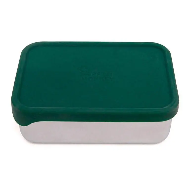 Petit Monkey lunchbox RVS Riley pine 17x13