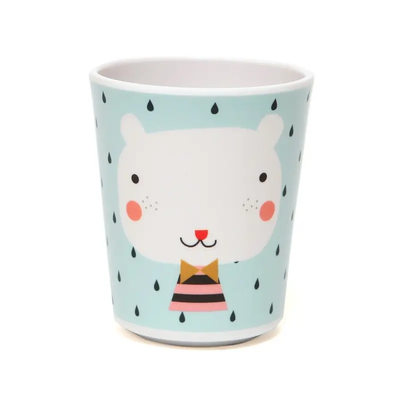 Petit Monkey melamine beker bear drop light blue