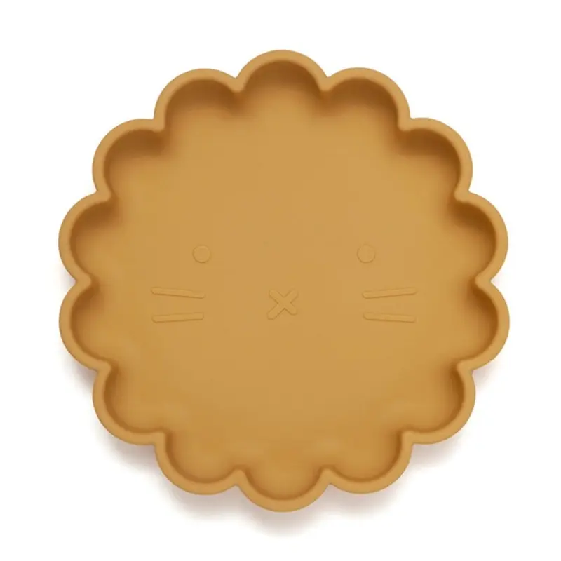 Petit Monkey siliconen bord lion ochre
