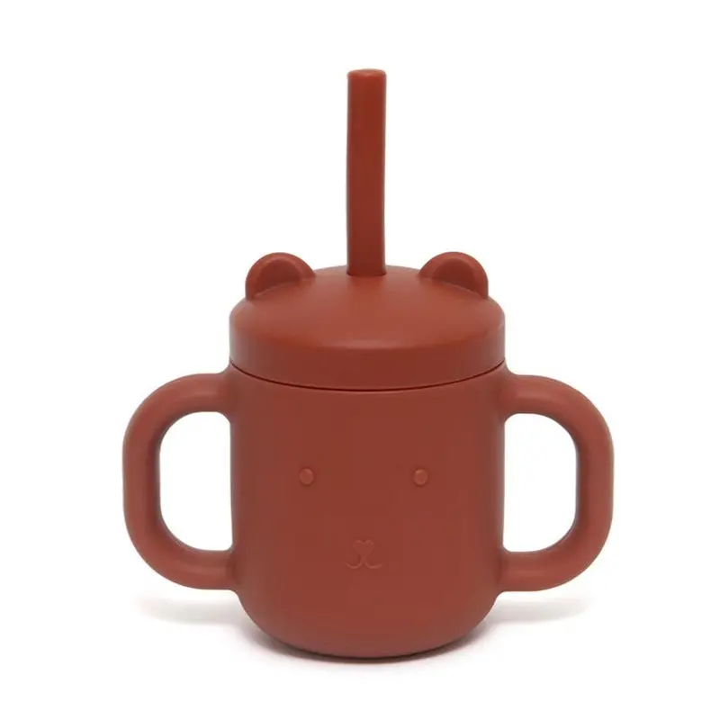 Petit Monkey siliconen sippy cup met oren baked clay