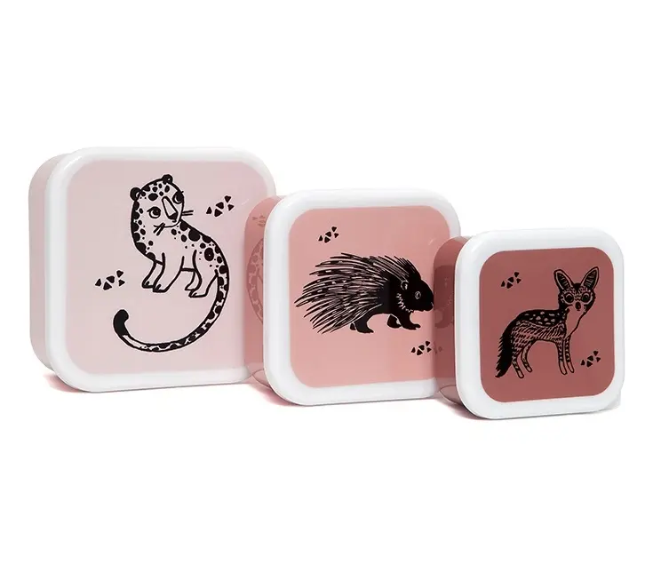 Petit Monkey trommel set Black animals 12 x 12 cm