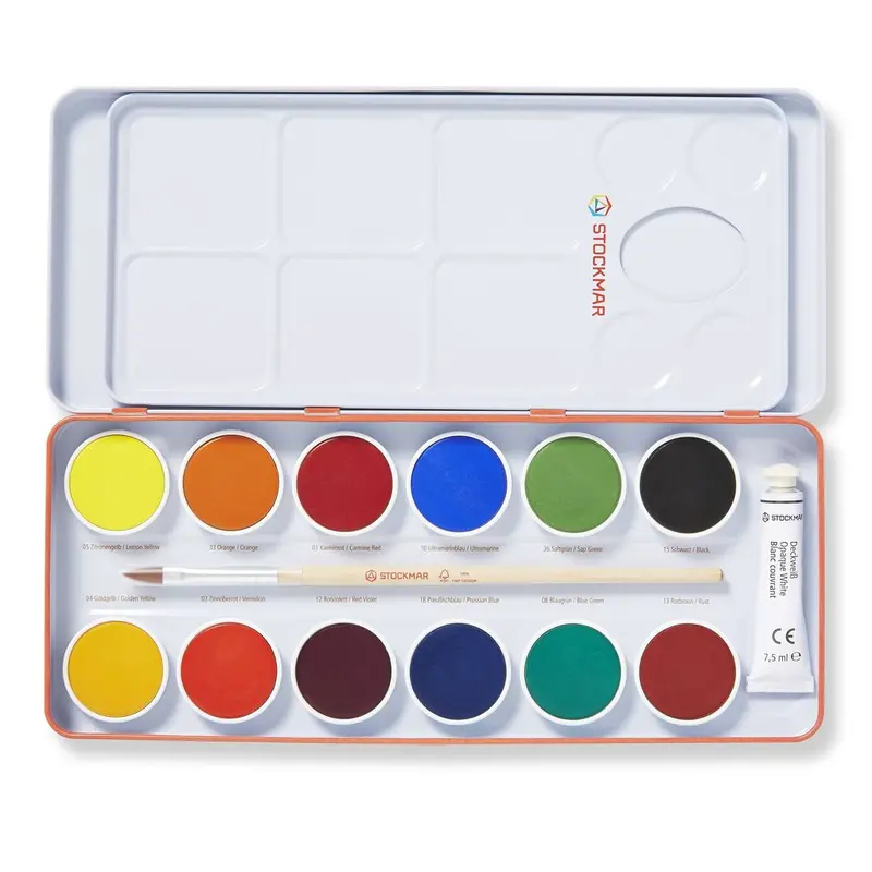 Plakkaatverf set – 12 kleuren - Stockmar