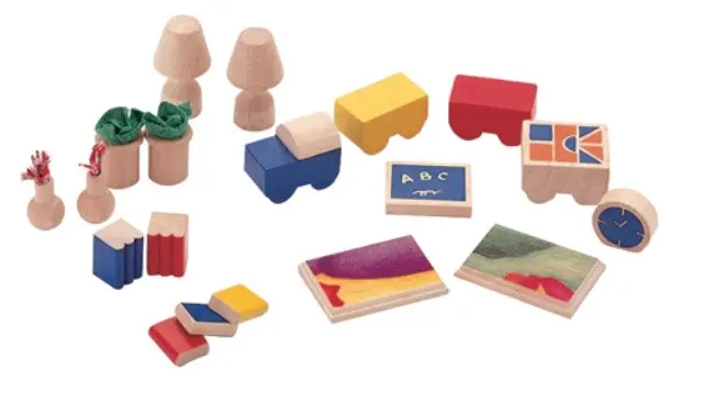 PlanToys Poppenhuis accessoires voor woon- en slaapkamer