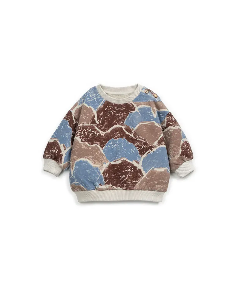 Play Up baby printed fleece sweater tones