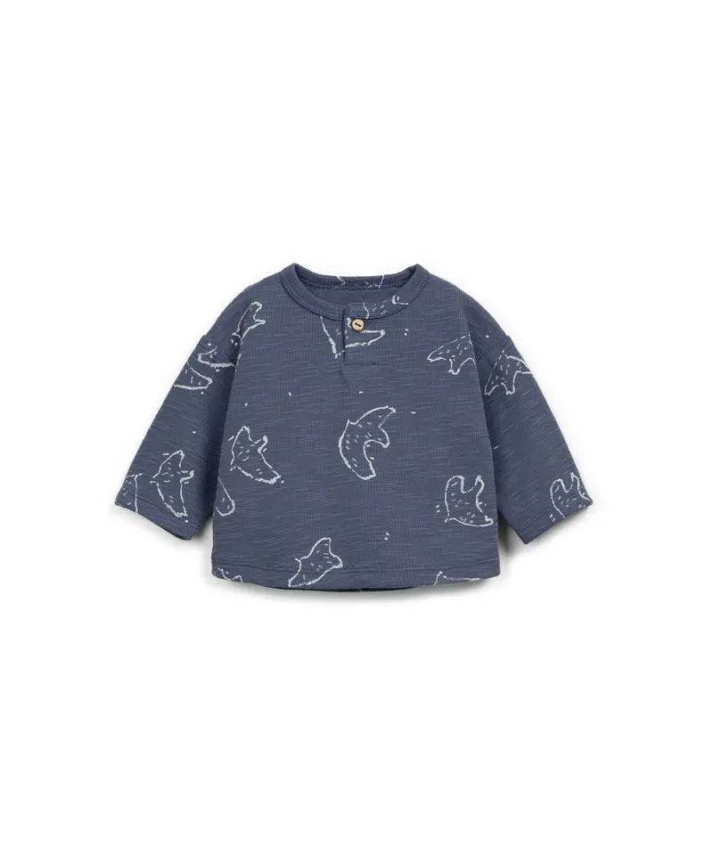 Play Up baby printed rib ls t-shirt mirtilo