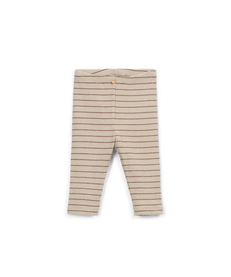Play Up baby striped rib leggings TUFTING