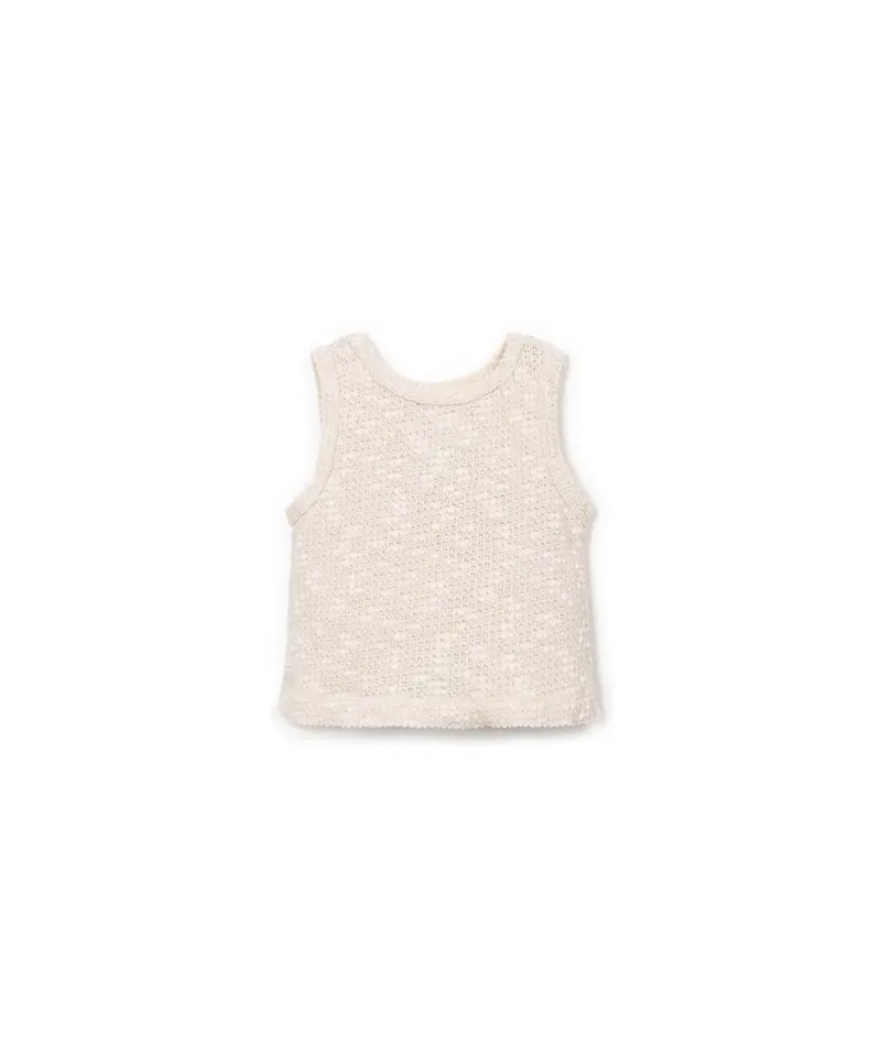 Play Up embellished piqué top BIO RESIN