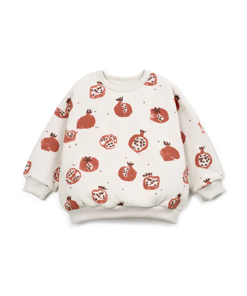 Play Up printed fleece sweater POMEGRANATE