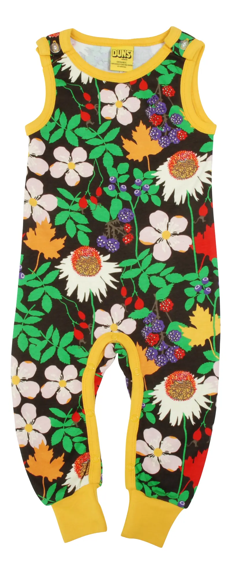 Playsuit / Dungarees Autumn Flowers Brown - Duns Sweden