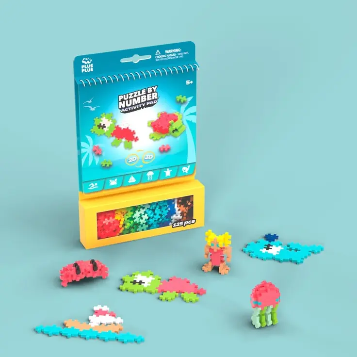 Activity Pad Puzzel Op Nummer Oceaan | Plus Plus