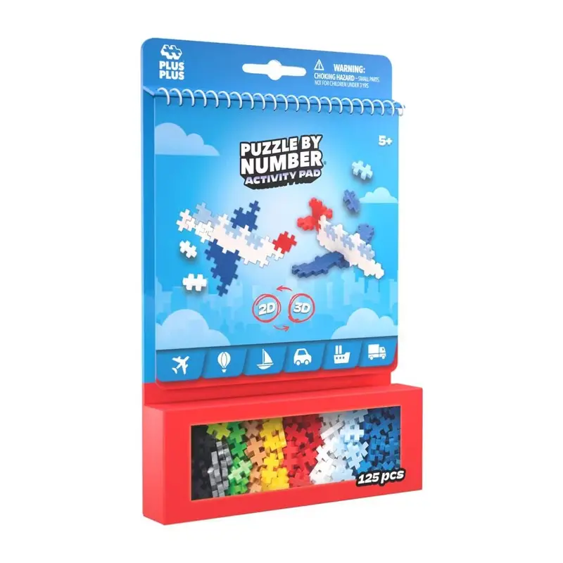 Plus-Plus Puzzle by Numer transport - Activity Pad