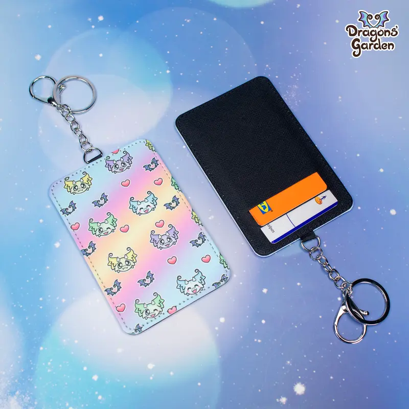 Plush Dragon Heads | Card Holder Keychain