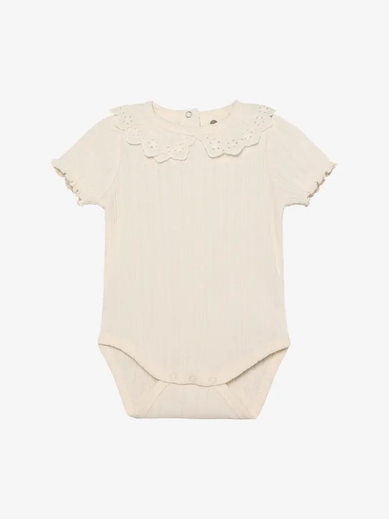 Pointelle romper met kraagje - Korte mouw - Katoen - Body LS Pointelle - En Fant