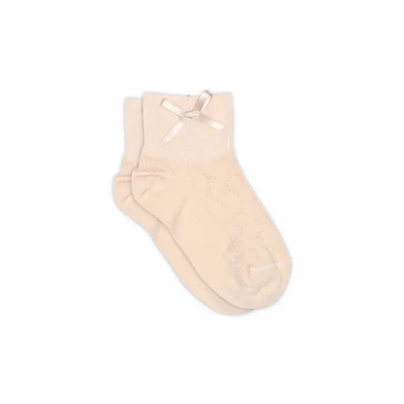 Pointelle sokjes met strikje - Una short sock bow - MP Denmark