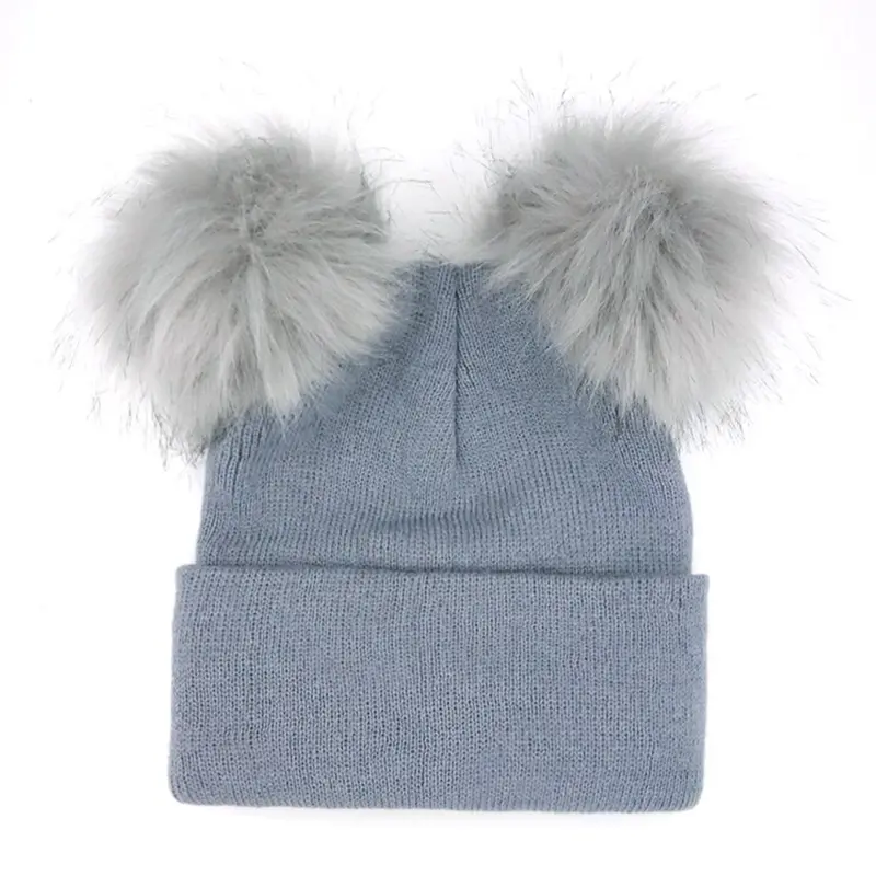Pompon Beanie met Omslag