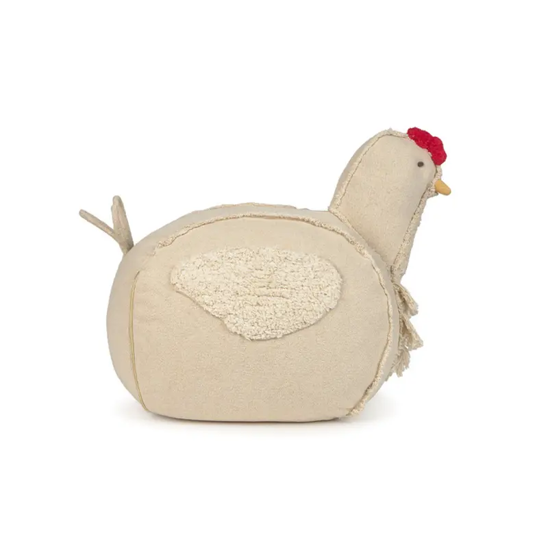 Pouf Chicken – Kinderpoef Mamma Chicken – 60 × 40 × 44 cm – Lorena Canals