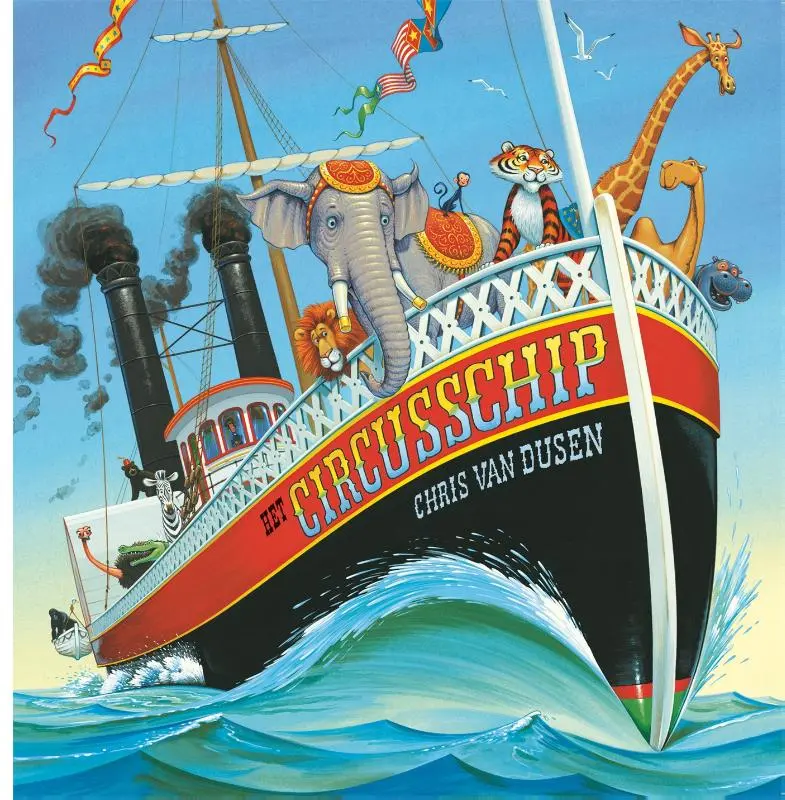 Prentenboek Hardcover - Het Circusschip - Chris van Dusen