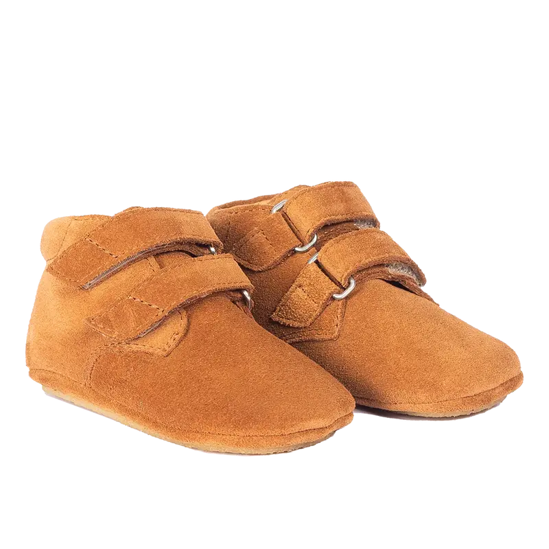Prewalker schoentje - Eerste stapjes schoentjes - Suede - Cognac - Angulus