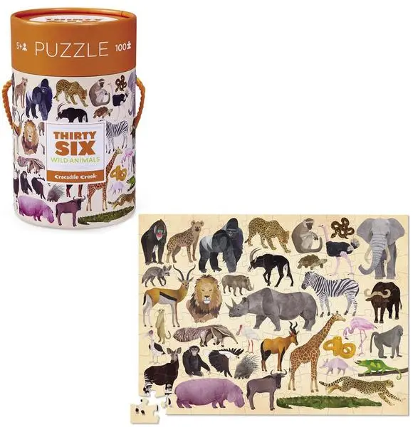 Puzzel 100 stukjes Wild Animals Crocodile Creek