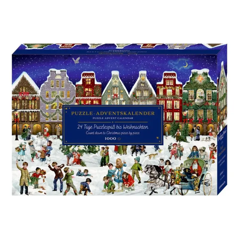 Puzzel Adventskalender - Winter evening in the city