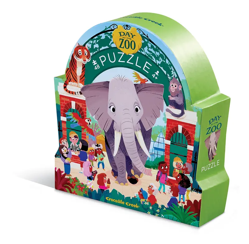 Puzzel Dagje in de Dierentuin 48 Stukjes | Crocodile Creek