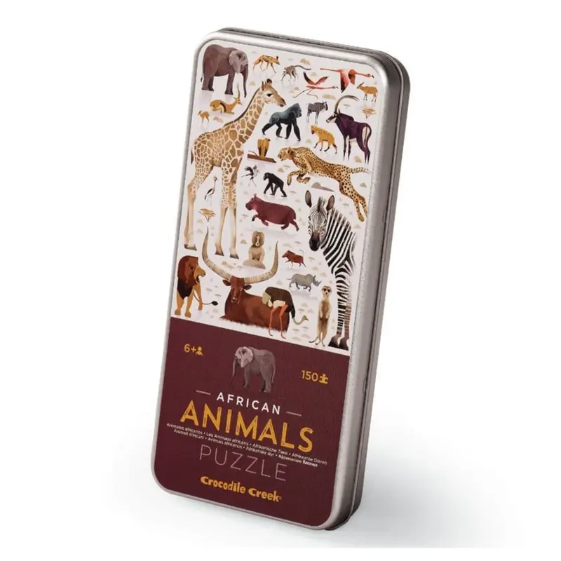 Puzzel in blik - African Animals