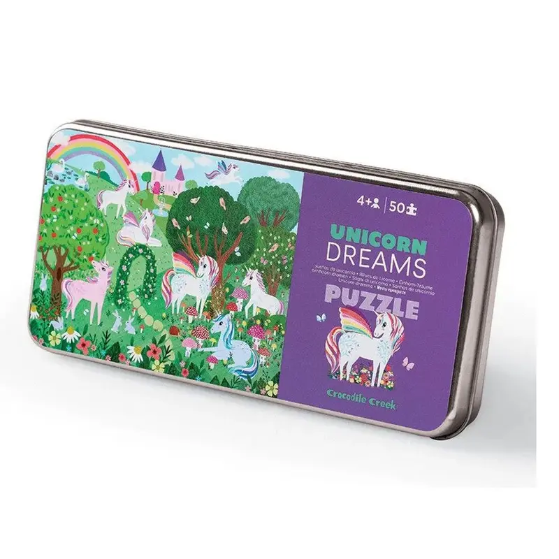 Puzzel in blik - Unicorn World