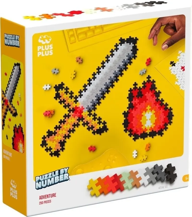 Puzzel op nummer zwaard Plus-Plus