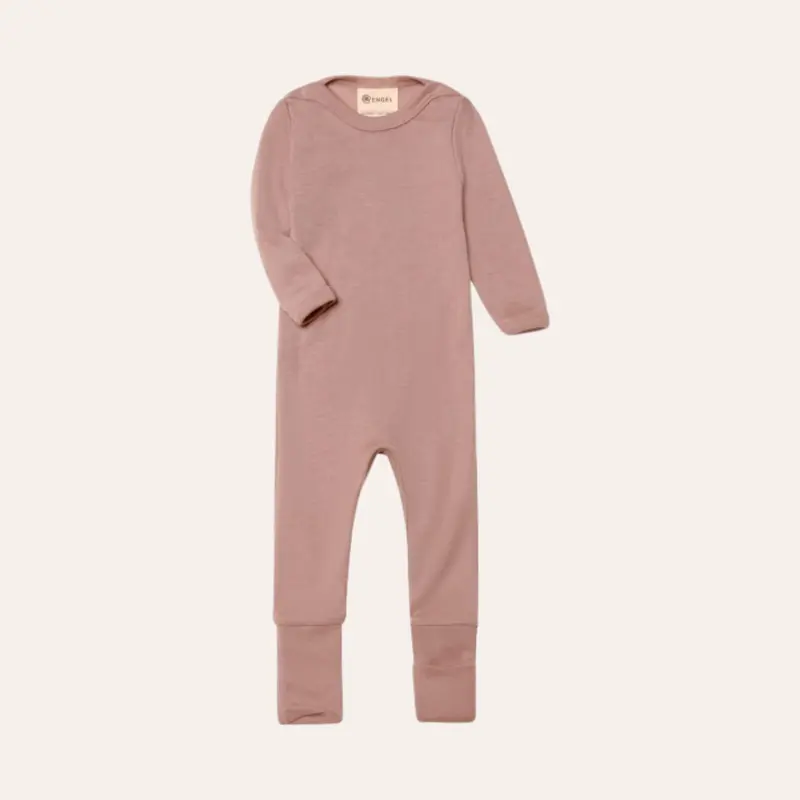 Pyjama met omslagboorden - Boxpakje - Wol/Zijde - Dusty Rose - Engel Natur