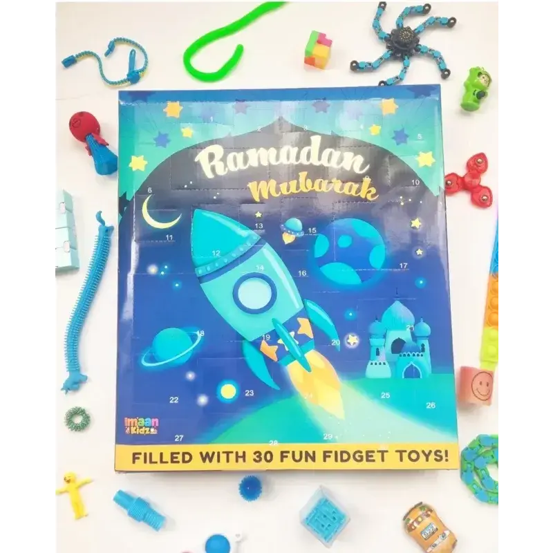 Ramadan kalender met speeltjes (Blauw)