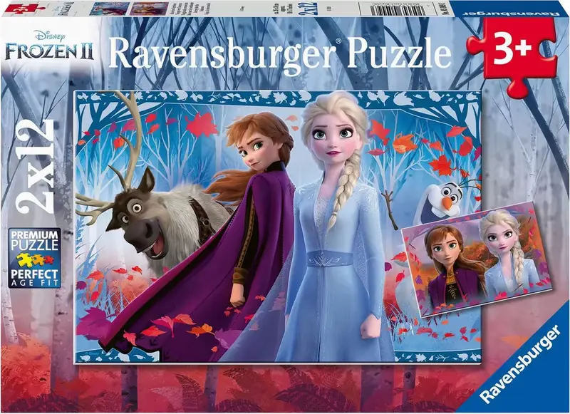 Ravensburger Frozen Disney puzzel - 2x12 puzzelstukjes