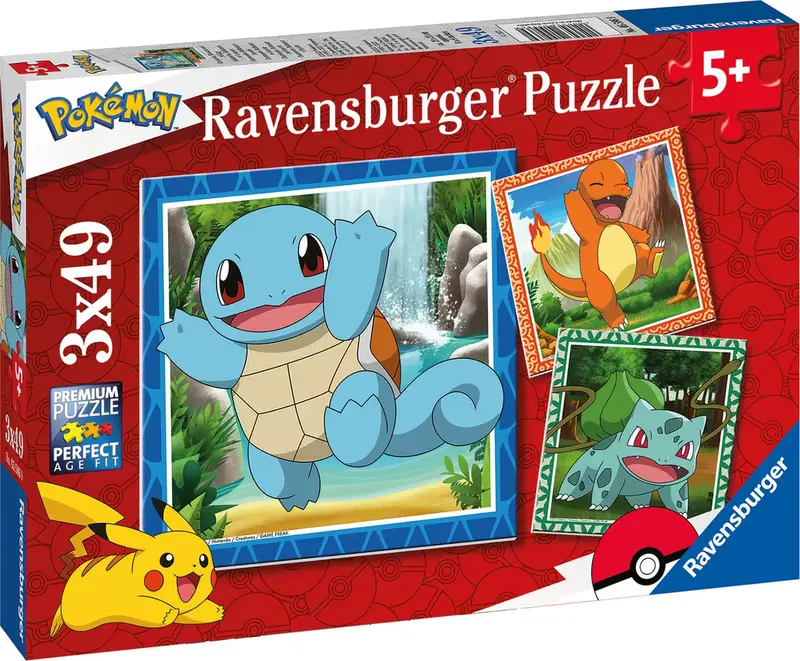 Ravensburger Pokémon puzzel - 3x49 puzzelstukjes