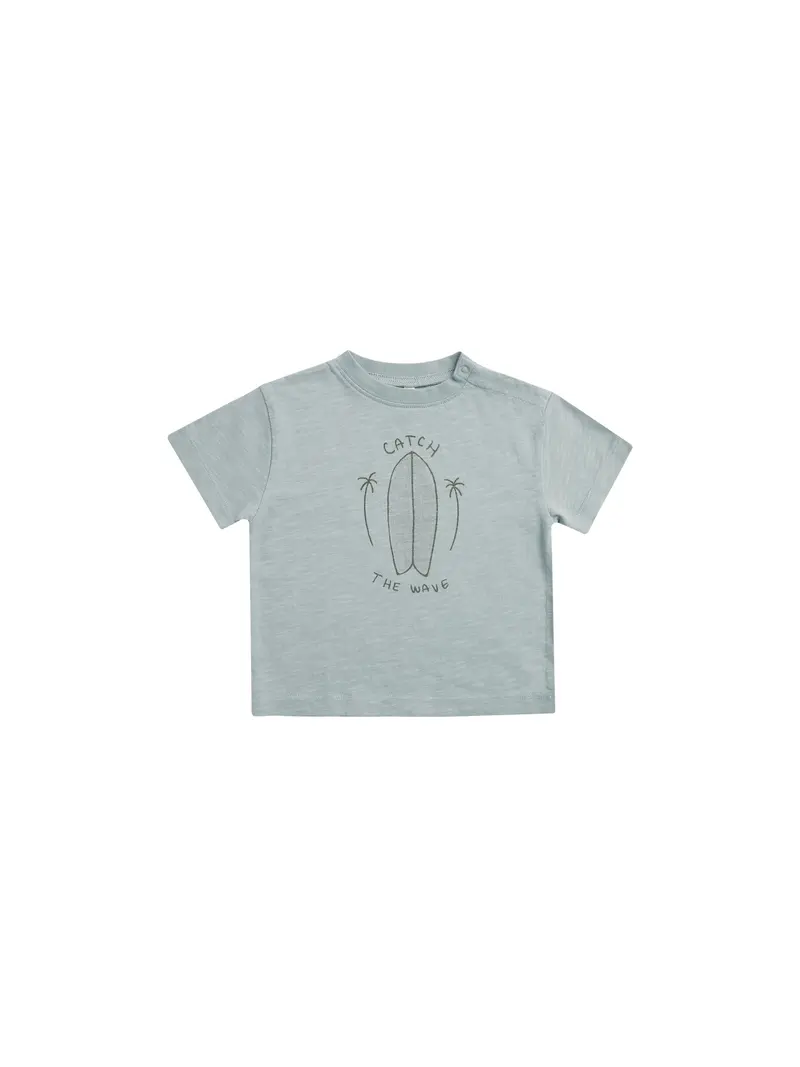 Raw edge tee surf's up Rylee & Cru