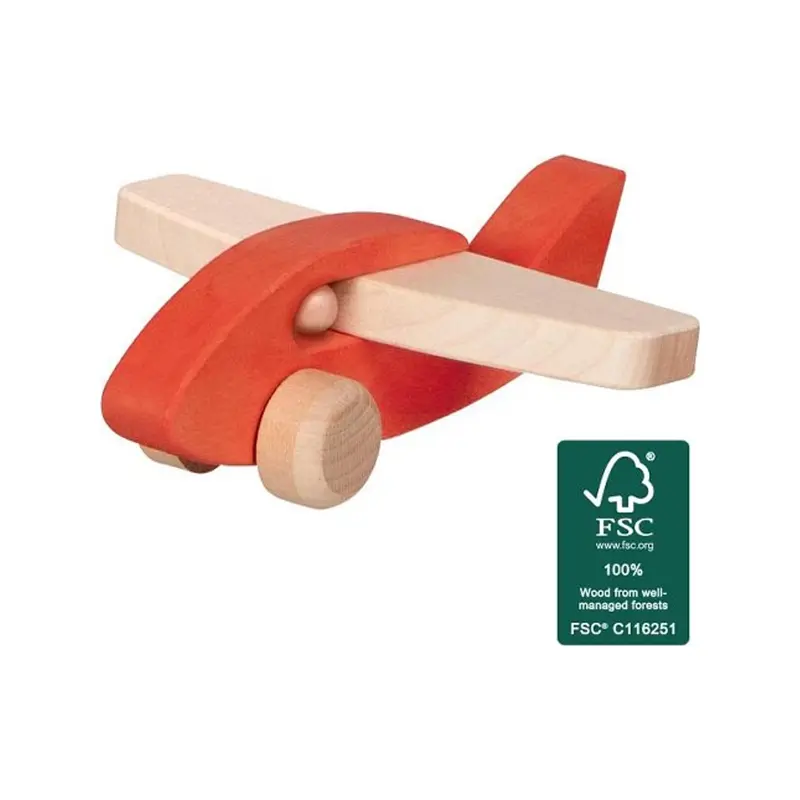 Red Wooden Airplane